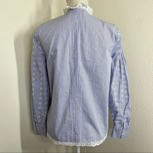 Zara Woman long sleeve pinstripe button down blouse - Picture 7 of 10